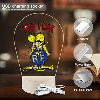 Amazon.co.jp : ナイトライト ラット フィンク Rat Fink LED